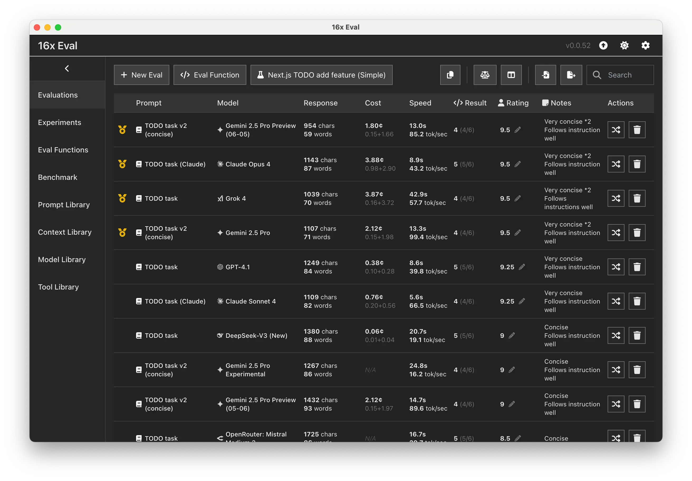 16x Eval screenshot dark