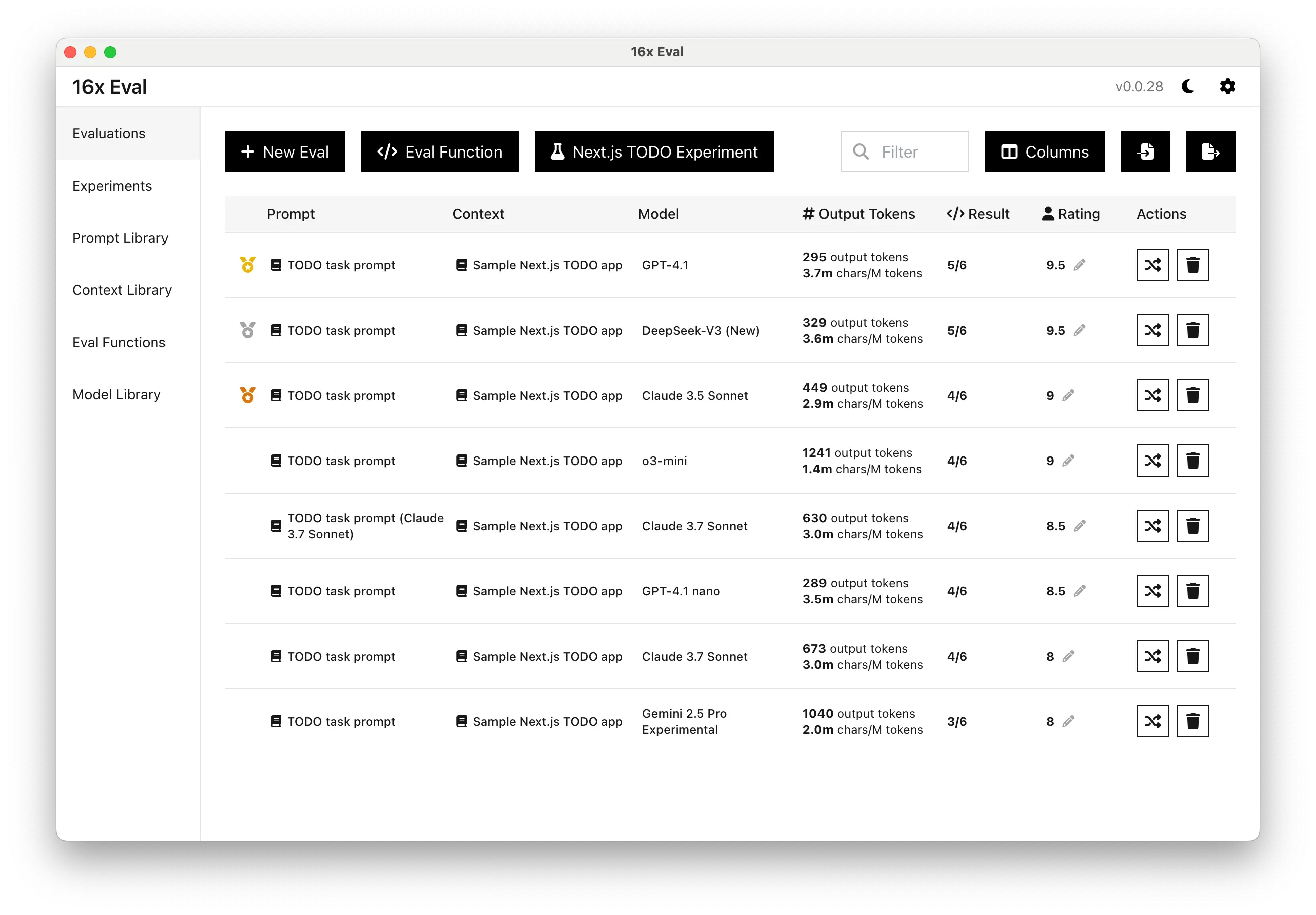Coding experiment with prompt to add a feature to a TODO app