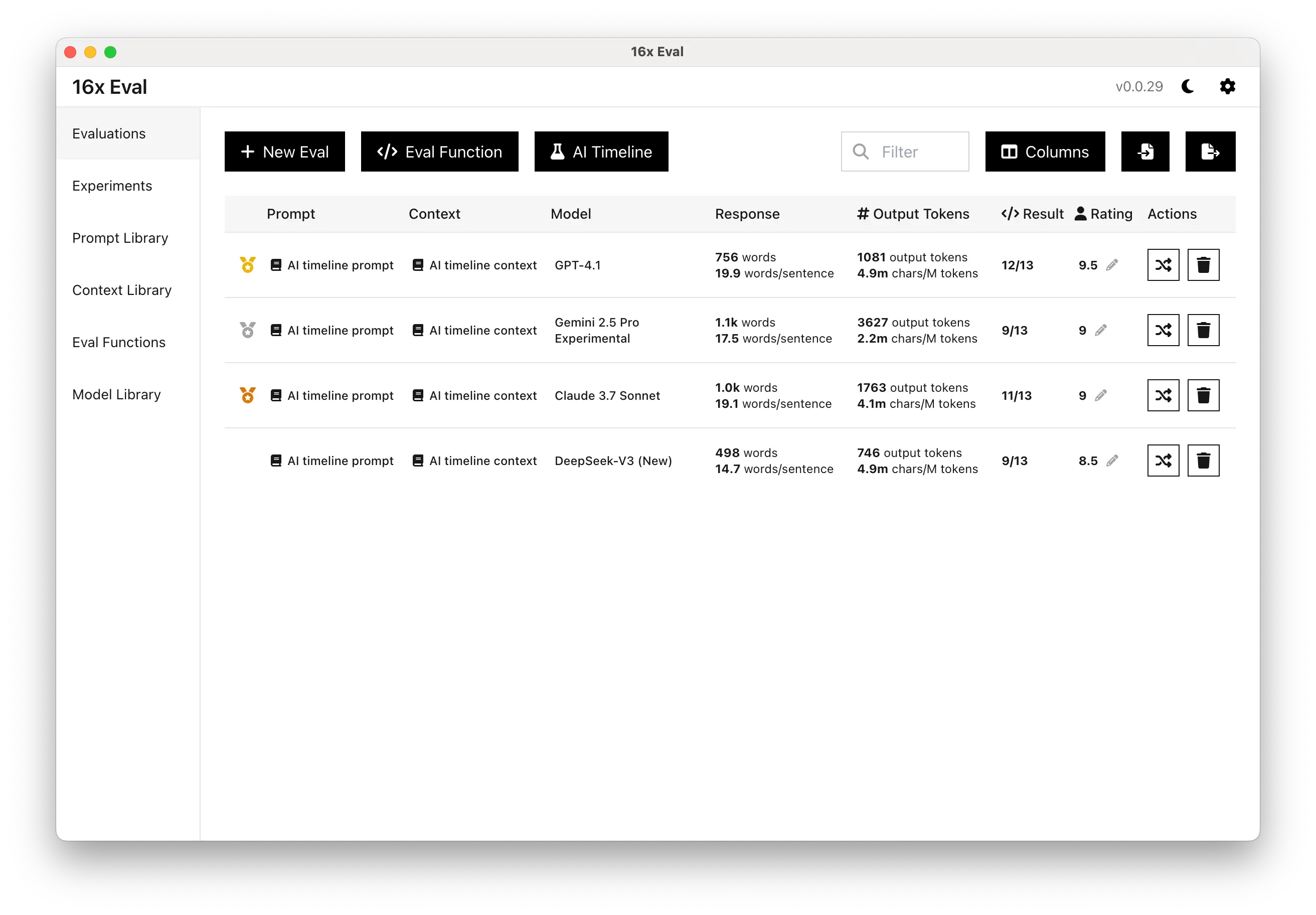 Writing experiment with prompt to write an AI timeline