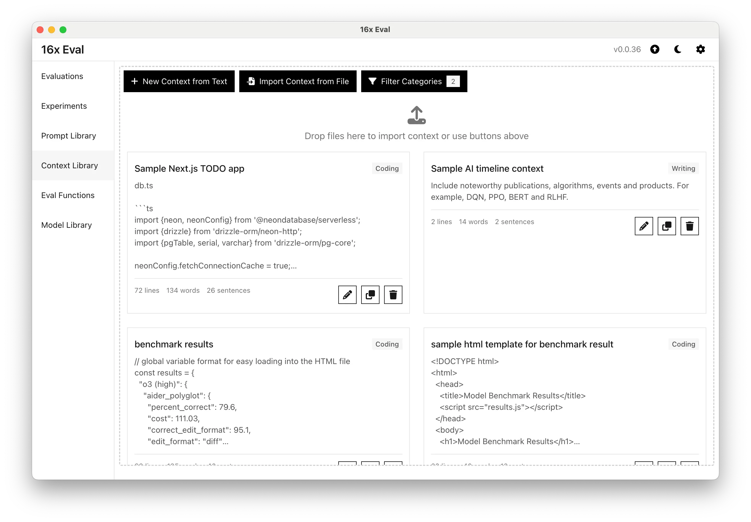 Release 0.0.37 - Prompt and Context Categories