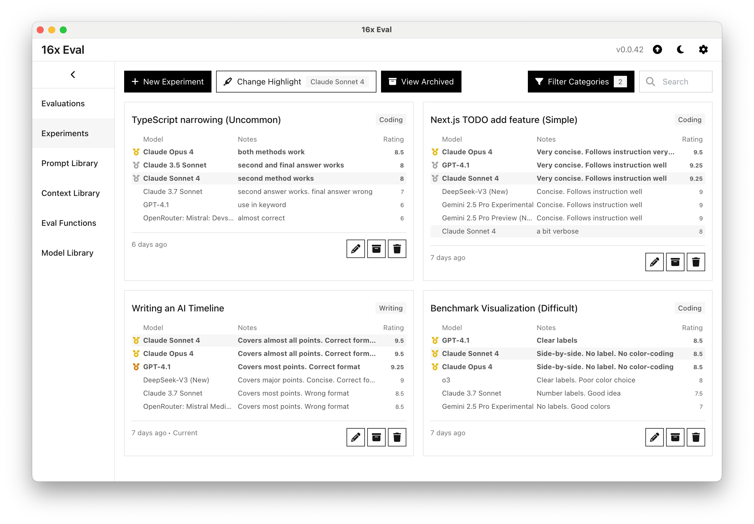 Release 0.0.42 - Claude 4 Sonnet