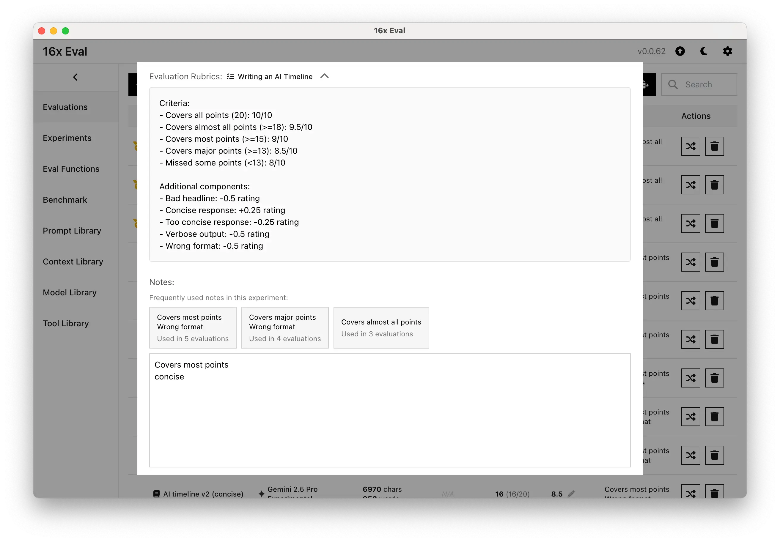 Release 0.0.62 - Suggested notes