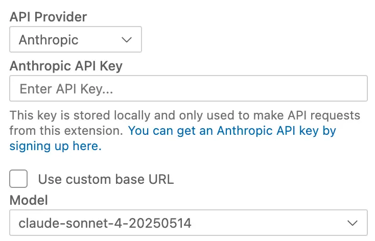You can select Anthropic API as a provider inside Cline to use Claude models.