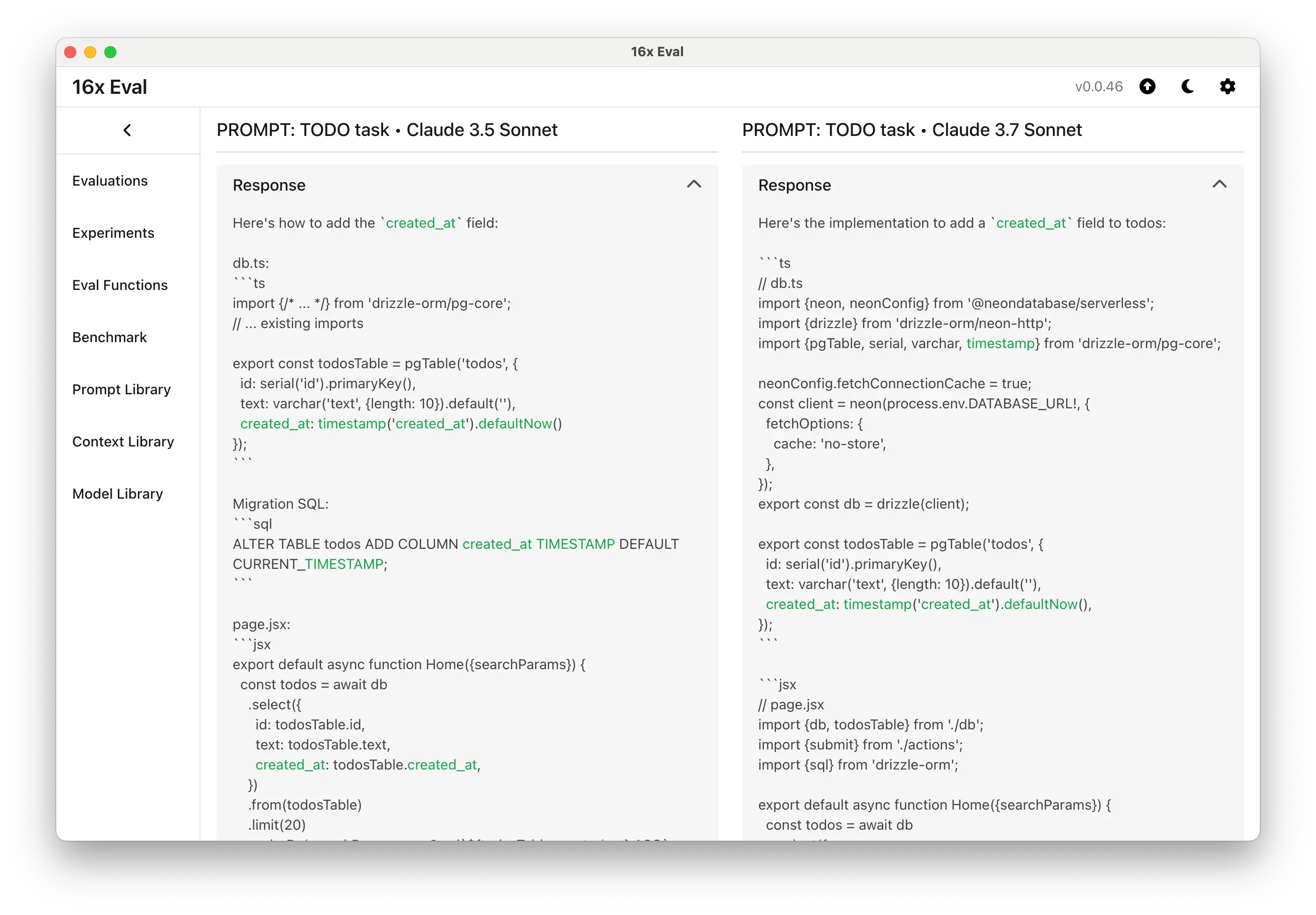 Claude 3.5 Sonnet gave only changes, whereas Claude 3.7 Sonnet gave the full output.
