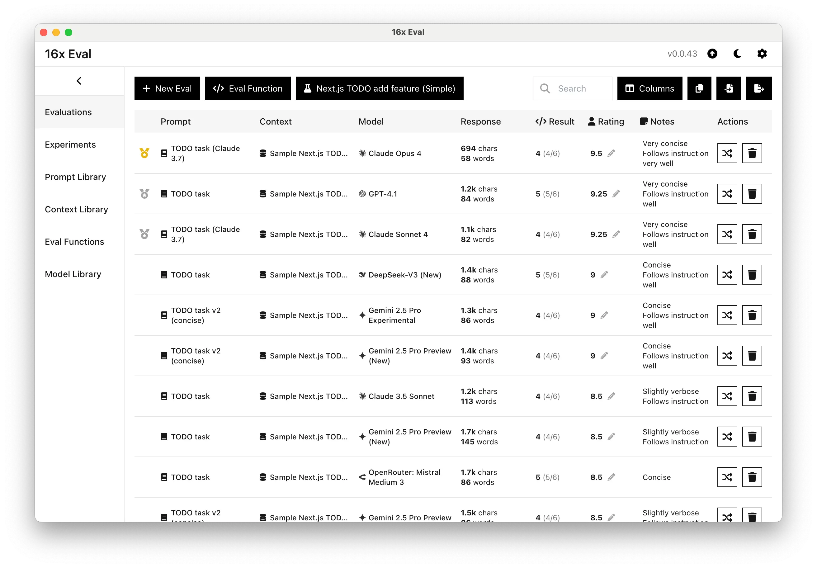 Claude 4 Models Performance on Simple TODO Task. See the full test data on GitHub