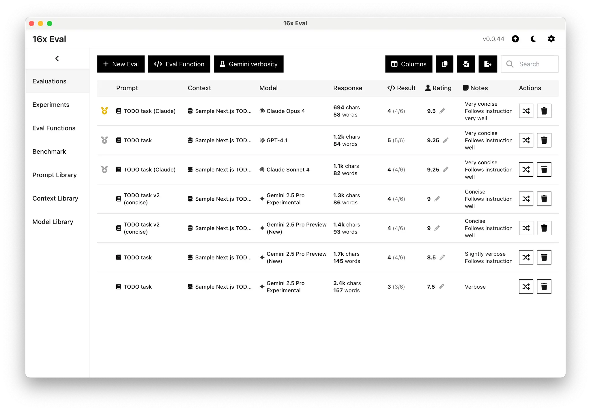 Gemini 2.5 Pro Verbosity Evaluation Results